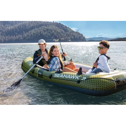 Intex Seahawk 3 Φουσκωτή Βάρκα Πράσινη με 2 Κουπιά & Τρόμπα