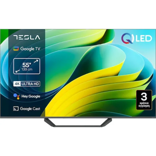 Tesla Smart Τηλεόραση 55" 4K UHD QLED Q55E655GUS HDR (2025)
