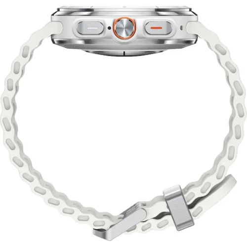 Samsung Galaxy Watch Ultra (2025) Titanium 47mm Αδιάβροχο με eSIM και Παλμογράφο (Λευκό)