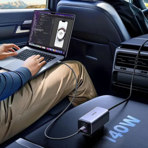 Ugreen EC706 Φορτιστής Αυτοκινήτου 150W Γρήγορης Φόρτισης με Θύρες: 1xUSB 1xType-C μαζί με Καλώδιο Ενσωματωμένο Γκρι ΧρώμαΚωδικός: 35571