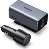 Ugreen EC706 Φορτιστής Αυτοκινήτου 150W Γρήγορης Φόρτισης με Θύρες: 1xUSB 1xType-C μαζί με Καλώδιο Ενσωματωμένο Γκρι ΧρώμαΚωδικός: 35571
