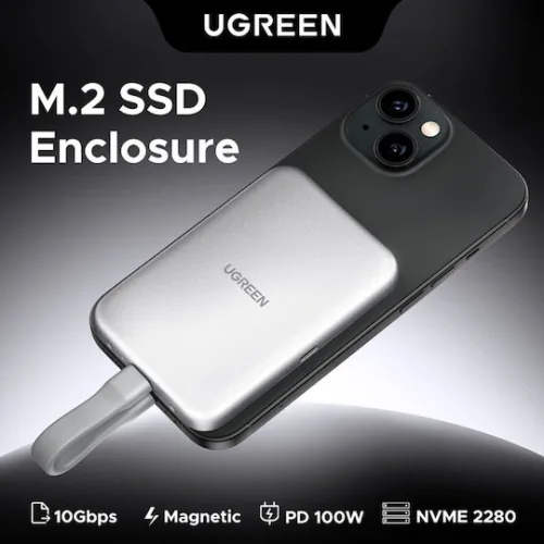 Ugreen D619 Κινητή Μαγνητική Θήκη Ssd M.2 Nvme 55151 Ugr55151