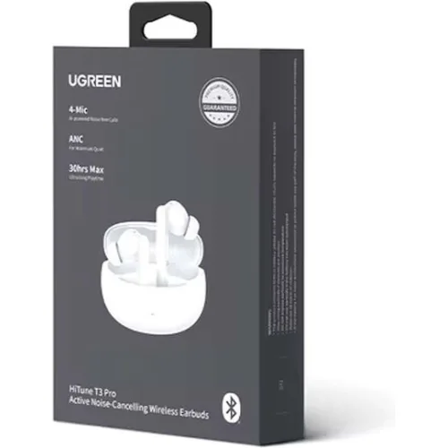 Ugreen P3 In-ear Bluetooth Handsfree Ακουστικά με Θήκη Φόρτισης Λευκά