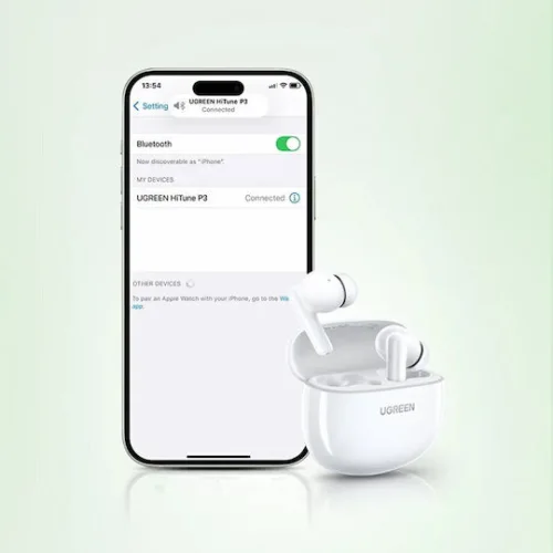 Ugreen P3 In-ear Bluetooth Handsfree Ακουστικά με Θήκη Φόρτισης Λευκά