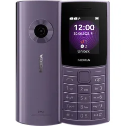 Nokia 110 (2024) Dual SIM Κινητό με Κουμπιά (Ελληνικό Μενού) Μωβ