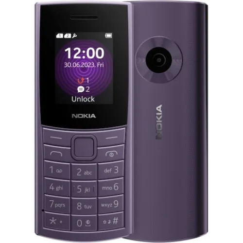 Nokia 110 (2024) Dual SIM Κινητό με Κουμπιά (Ελληνικό Μενού) Μωβ