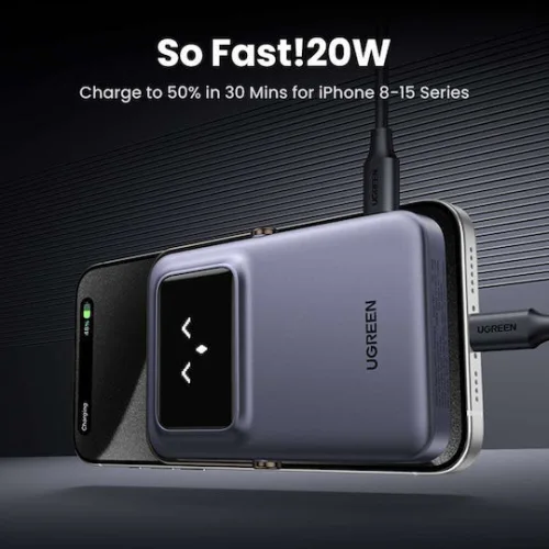 Ugreen PB571 Power Bank 5000mAh 18W με Θύρα USB-C Γκρι