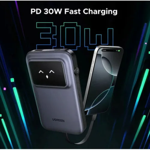 Ugreen PB511 Power Bank 10000mAh 30W με Θύρα USB-A και Θύρα USB-C Power Delivery Γκρι