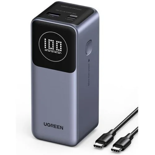 Ugreen PB724 Power Bank 12000mAh 100W με Θύρα USB-A και Θύρα USB-C Power Delivery / Quick Charge 3.0 Γκρι