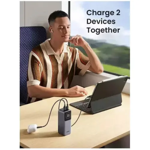 Ugreen PB724 Power Bank 12000mAh 100W με Θύρα USB-A και Θύρα USB-C Power Delivery / Quick Charge 3.0 Γκρι