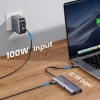Ugreen Cm498 USB-C Docking Station με 4K PD Ethernet Γκρι