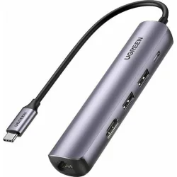 Ugreen USB-C Docking Station με HDMI 4K PD Ethernet Μπλε (10919)