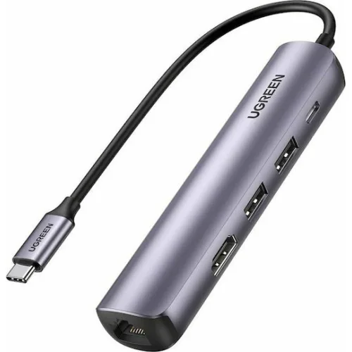 Ugreen USB-C Docking Station με HDMI 4K PD Ethernet Μπλε (10919)