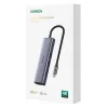 Ugreen CM512 USB-C Docking Station με HDMI 4K PD Ethernet Γκρι