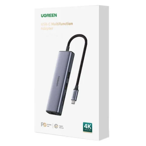 Ugreen CM512 USB-C Docking Station με HDMI 4K PD Ethernet Γκρι