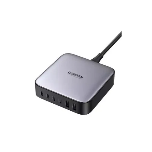 Ugreen Βάση Φόρτισης GaN με 2 Θύρες USB-A και 4 Θύρες USB-C 200W Power Delivery / Quick Charge 2.0 σε Μαύρο χρώμα (Nexode GaN CD271)