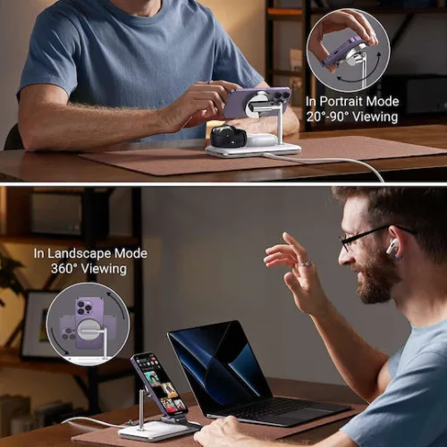 Ugreen Ασύρματος Φορτιστής (Qi Pad) 25W Λευκός (CD278)