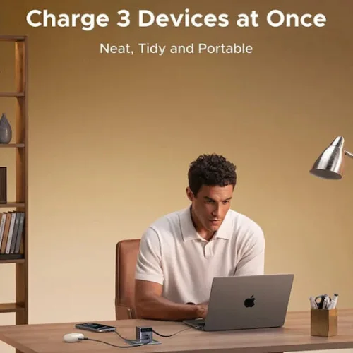 Ugreen Φορτιστής με Θύρα USB-A και Θύρα USB-C και Καλώδιο USB-C 65W Power Delivery Γκρι (X615)