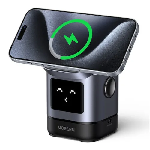 Ugreen Ασύρματος Φορτιστής Qi2 15W Power Delivery Μαύρος (W709)