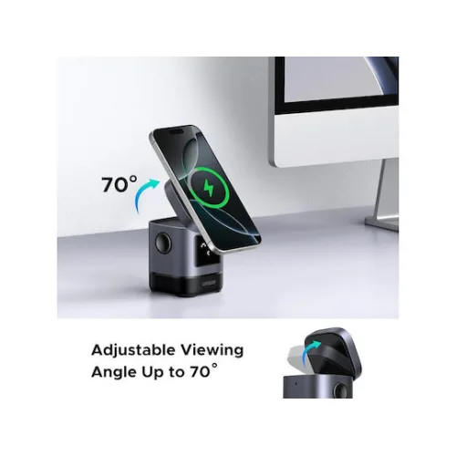 Ugreen Ασύρματος Φορτιστής Qi2 15W Power Delivery Μαύρος (W709)