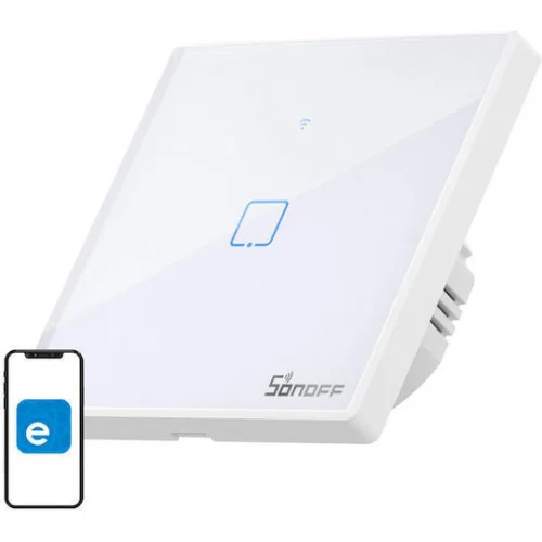 Smart Διακόπτης Τοίχου Αφής Μονός με Πλαίσιο ΛευκόςΚωδικός: 065008