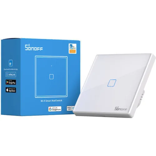 Smart Διακόπτης Τοίχου Αφής Μονός με Πλαίσιο ΛευκόςΚωδικός: 065008