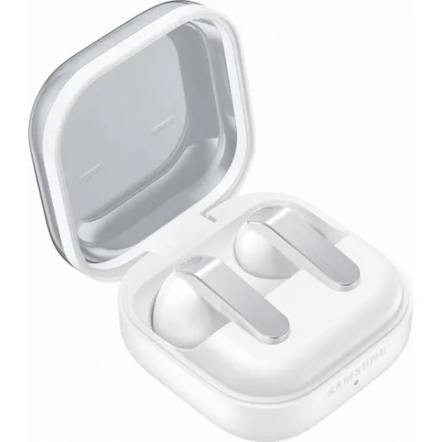 Samsung Galaxy Buds4 Bluetooth Handsfree Ακουστικά με Αντοχή στον Ιδρώτα και Θήκη Φόρτισης Λευκά
