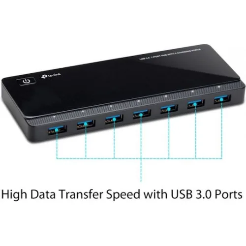 TP-LINK v1 USB 3.0 Hub 7 Θυρών με σύνδεση USB-A & Θύρα Φόρτισης και Εξωτερική Παροχή ΡεύματοςΚωδικός: UH720