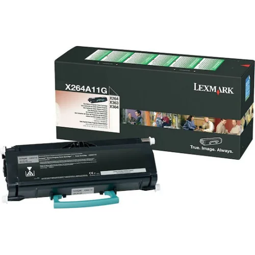 Lexmark X264A11 Γνήσιο Toner Laser Εκτυπωτή Μαύρο 3500 Σελίδων X264A11