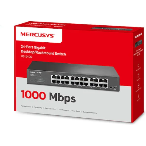 Mercusys MS124GS Unmanaged L2 Switch με 24 Θύρες Ethernet