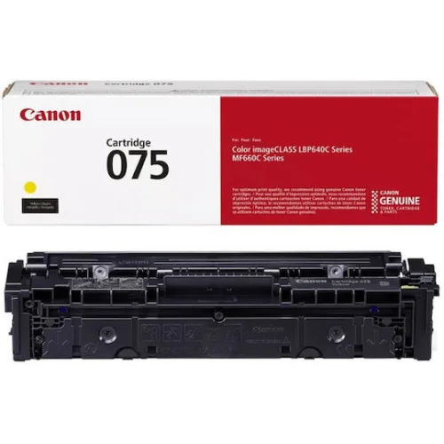 Canon 075 Γνήσιο Toner Laser Εκτυπωτή Κίτρινο 1300 Σελίδων 6362C002