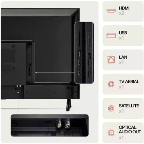 LG Smart Τηλεόραση 32" Full HD LED AI LR60 HDR (2024) 32LR60006LA