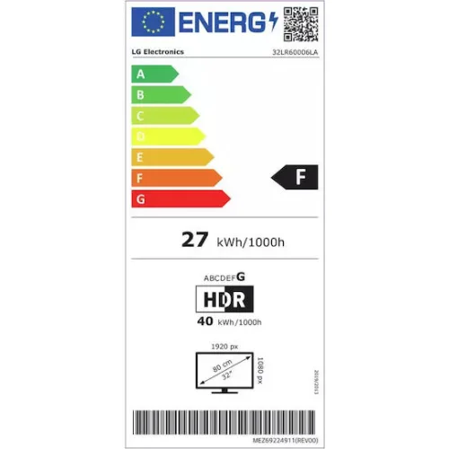 LG Smart Τηλεόραση 32" Full HD LED AI LR60 HDR (2024) 32LR60006LA