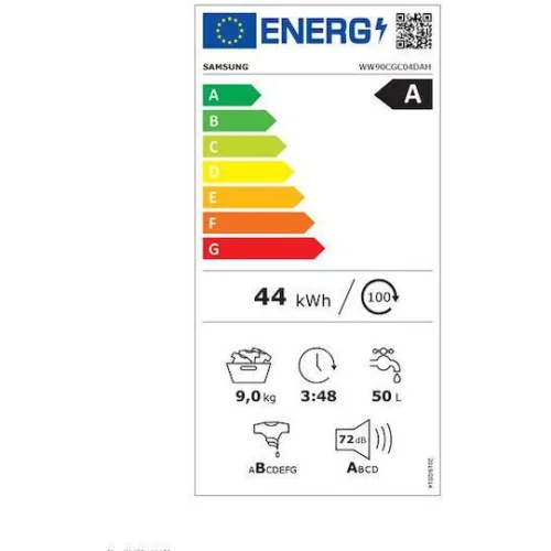 Samsung Πλυντήριο Ρούχων 9kg με Τεχνολογία Ατμού 1400 Στροφών Ecobubble WW90CGC04DAHLE
