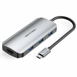 Vention TODHB USB-C Docking Station με HDMI 4K PD και συνδεση 2 Οθονών Γκρι