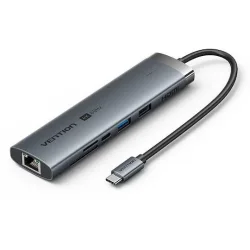 Vention USB-C Docking Station με 4K PD Ethernet Γκρι (TGVHB)