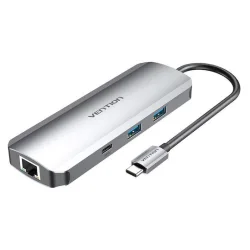 Vention USB-C Docking Station με HDMI 4K PD Ethernet Γκρι (TOMHB)
