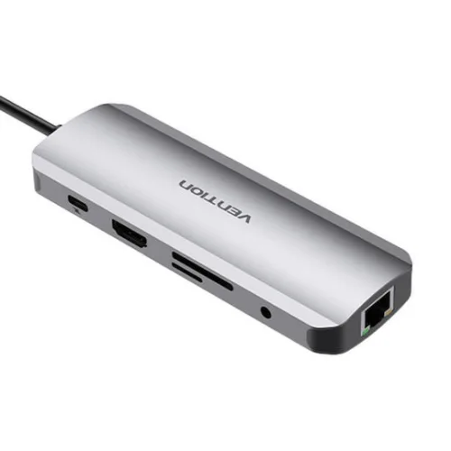 Vention USB-C Docking Station με HDMI 4K PD Ethernet Γκρι (TOMHB)