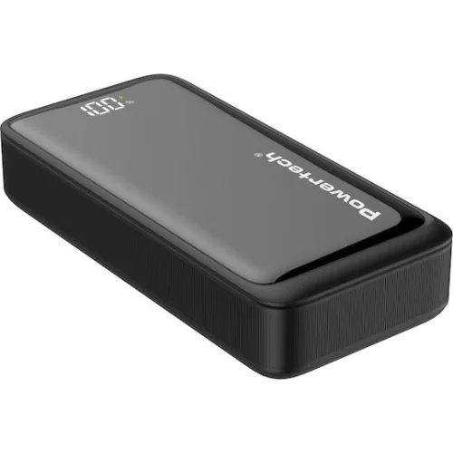 Powertech PT-1327 Power Bank 20000mAh 22.5W με 2 Θύρες USB-A και Θύρα USB-C Power Delivery / Quick Charge 3.0 Μαύρο