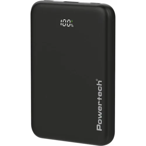 Powertech PT-1502 Power Bank 10000mAh 22.5W με Θύρα USB-A και 2 Θύρες USB-C Power Delivery / Quick Charge 4.0 Μαύρο