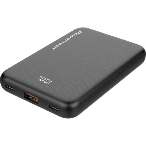 Powertech PT-1502 Power Bank 10000mAh 22.5W με Θύρα USB-A και 2 Θύρες USB-C Power Delivery / Quick Charge 4.0 Μαύρο