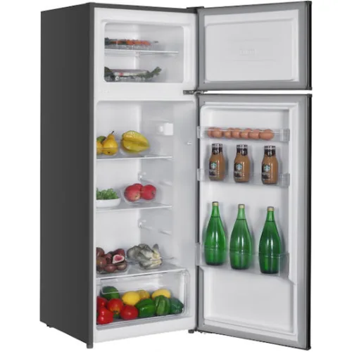 Indesit Ψυγείο Δίπορτο 206lt Υ143xΠ55xΒ55.5εκ. Ασημί I55T0 412S