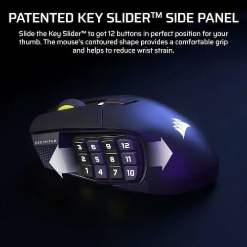 Corsair Scimitar Elite SE MMO Ασύρματο Gaming Ποντίκι Gun Metal