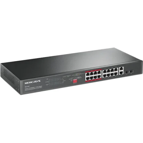 Mercusys MS118CP PoE+ Switch με 16 Θύρες Ethernet και 2 SFP Θύρες