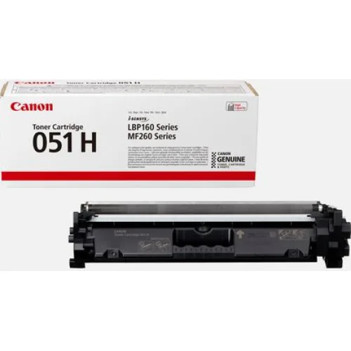 Canon 051H Γνήσιο Toner Laser Εκτυπωτή Μαύρο High Capacity 4100 Σελίδων (2169C002)