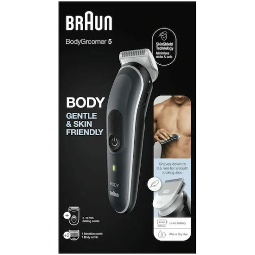 Braun Series 5 BG5340 Ξυριστική Μηχανή Σώματος Επαναφορτιζόμενη