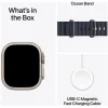 Apple Watch Ultra 2 2024 Titanium 49mm Αδιάβροχο με eSIM και Παλμογράφο (Natural με Navy Ocean Band)