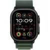 Apple Watch Ultra 2 2024 Titanium 49mm Αδιάβροχο με eSIM και Παλμογράφο (Black με Dark Green Alpine Loop - Medium)
