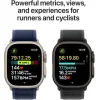 Apple Watch Ultra 2 2024 Titanium 49mm Αδιάβροχο με eSIM και Παλμογράφο (Black με Black Trail Loop - S/M)