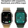 Apple Watch Ultra 2 2024 Titanium 49mm Αδιάβροχο με eSIM και Παλμογράφο (Black με Black Trail Loop - S/M)